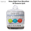 Bianca Pure Microfibre All Seasons Quilt 210x210 cm, 550GSM, Cotton Cover - SuperSaverAU - view 1