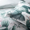 Bianca Abbey Green Cotton Sateen Tropical Floral Quilt Cover Set – Queen
