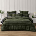 Bianca Avery Forest Chenille Stripe Quilt Cover Set – Super King