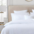 Bianca Byron White Quilt Cover Set Queen - Jacquard Circle Design, Soft Touch - SuperSaverAU - view 2
