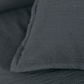 Bianca Hallston Charcoal Pre-Washed Cotton Quilt Cover Set – Queen