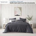 Bianca Kahlani Charcoal Waffle Quilt Cover Set – King