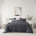 Bianca Kahlani Charcoal Waffle Quilt Cover Set – Queen