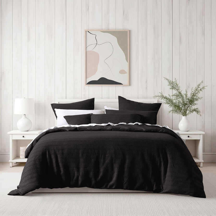 Bianca Kahlani Chocolate Waffle Quilt Cover Set – Double
