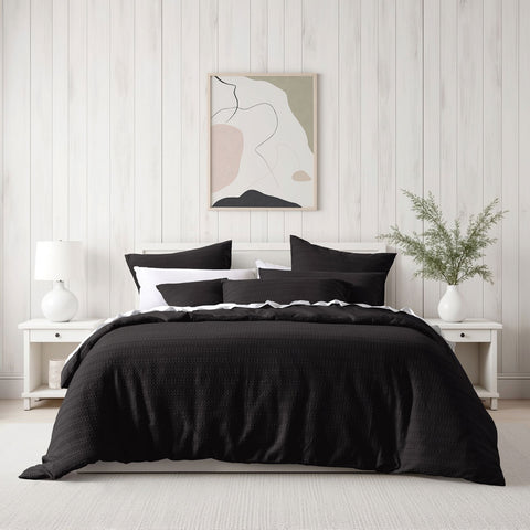 Bianca Kahlani Chocolate Waffle Quilt Cover Set – Super King