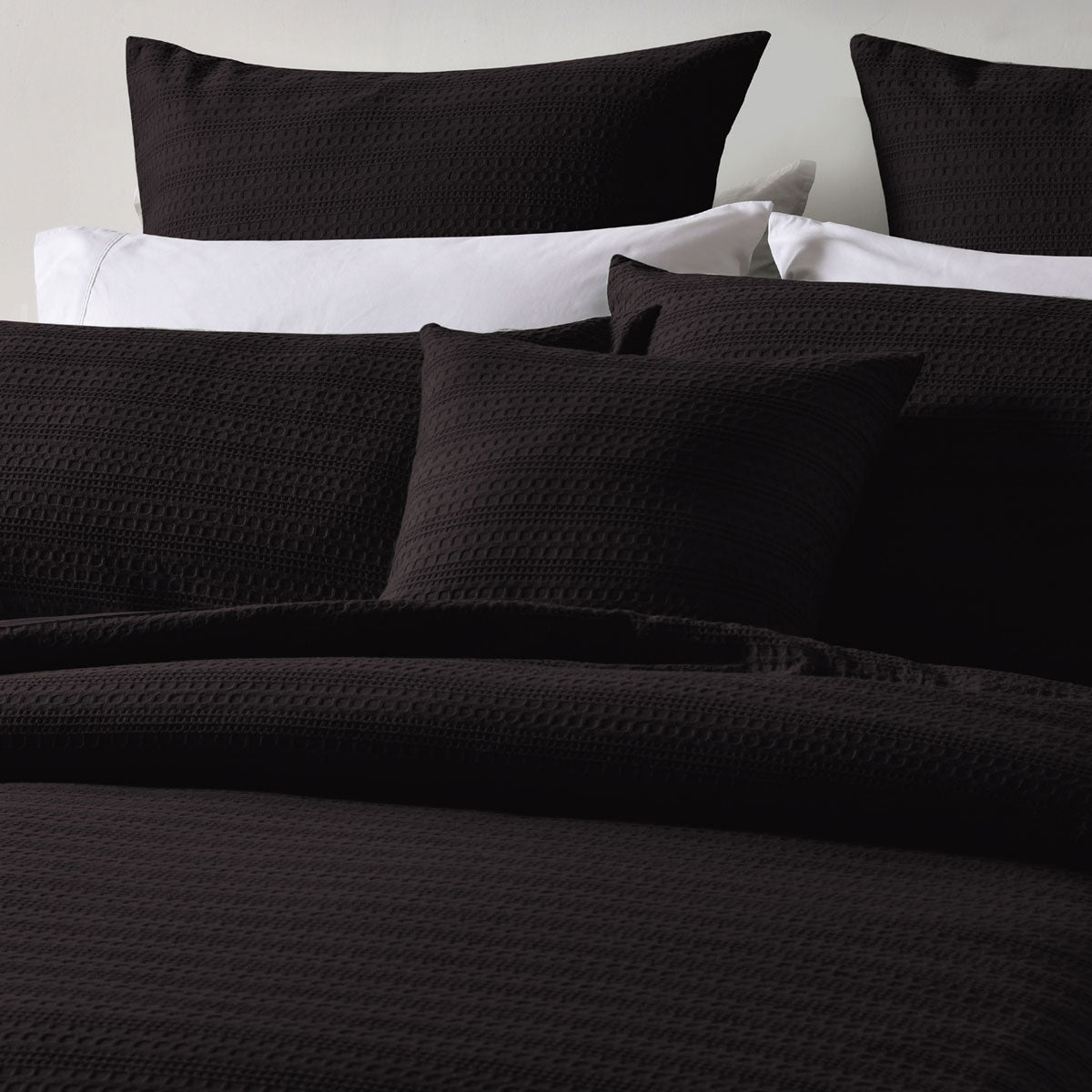 Bianca Kahlani Chocolate Waffle Quilt Cover Set – Super King