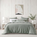 Bianca Kahlani Sage Waffle Quilt Cover Set – Queen
