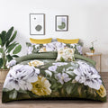 Bianca Makayla Cotton Sateen Quilt Cover Set - Floral Print, 180 x 210cm - SuperSaverAU - view 1