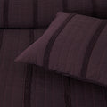 Bianca Malua Jacquard Striped Quilt Cover Set - Grape, King