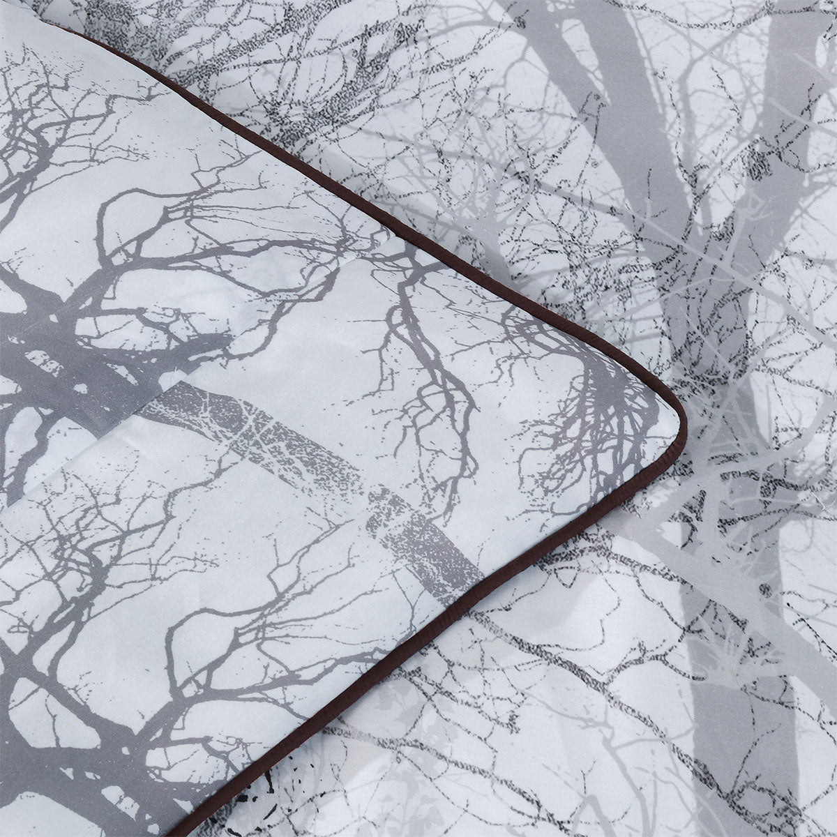 Bianca Myrtleford Grey Quilt Cover Set Queen - Cotton Sateen