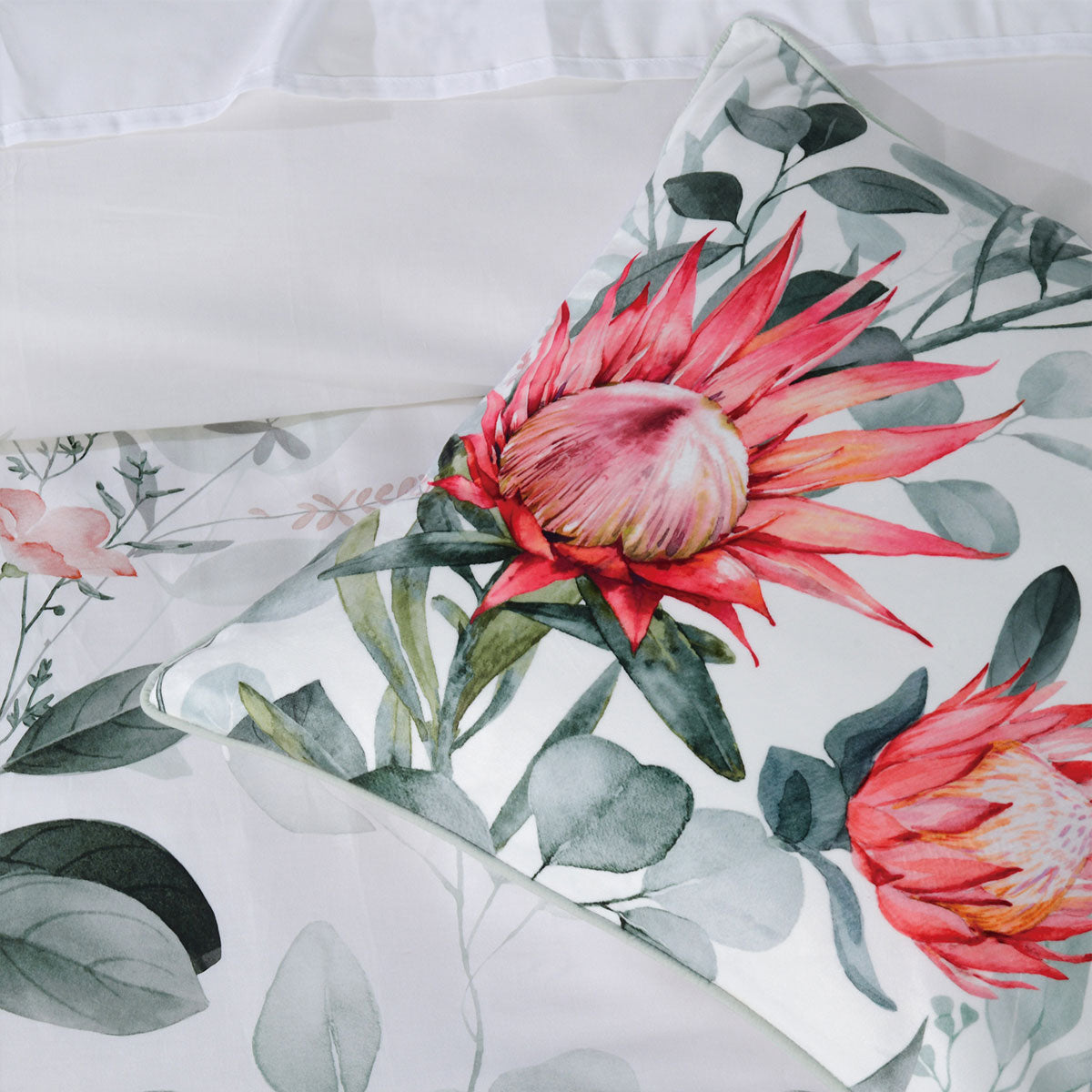 Bianca Wellingrove White Quilt Cover Set Queen - Cotton Sateen