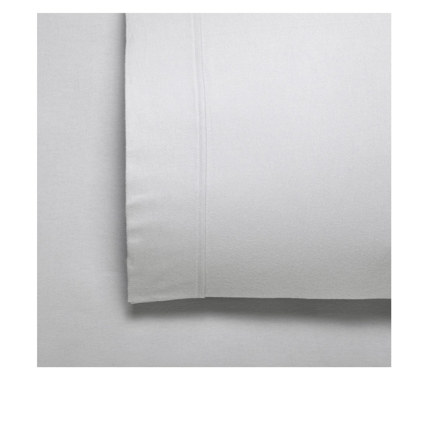 Bianca Fletcher Flannelette Cotton Sheet Set 40cm Wall Silver Split King