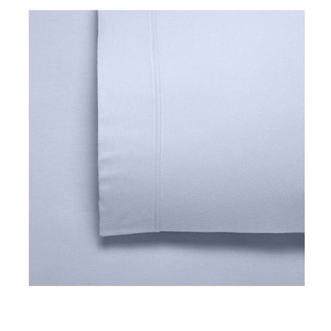 Bianca Fletcher Flannelette Cotton Sheet Set 40cm Wall Steel Blue King - SuperSaverAU - view 1
