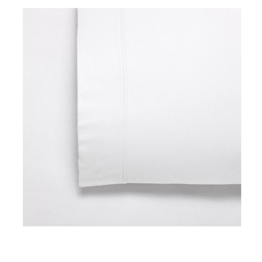 Bianca Fletcher Flannelette Cotton Sheet Set 40cm Wall White Split King - SuperSaverAU - view 1