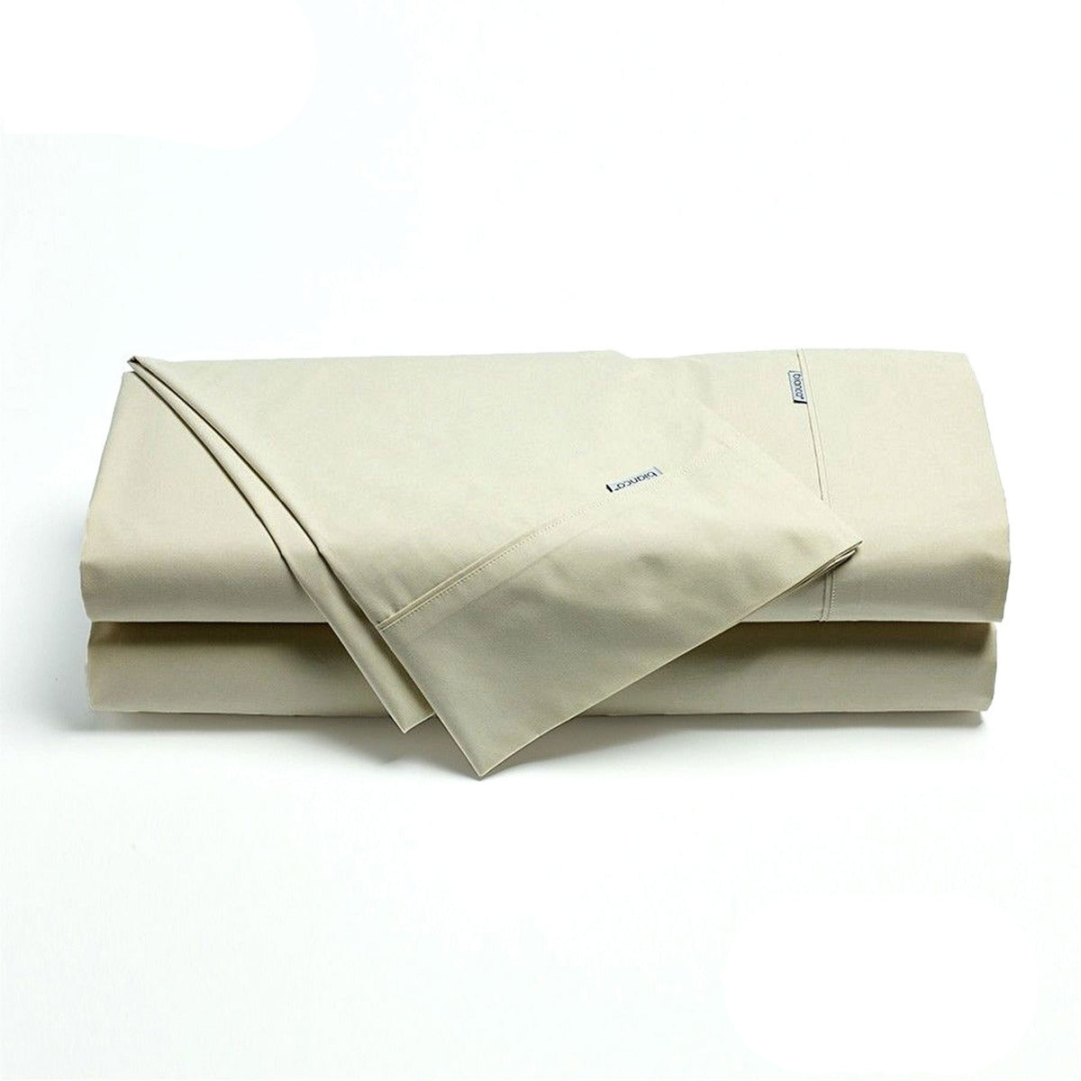 Bianca Heston Cotton Percale Sheet Set with 300TC Finish - Stone, Queen