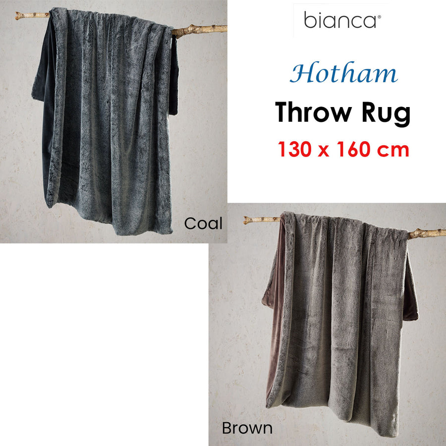 Bianca Hotham Throw Rug 130 x 160 cm - Faux Fur, Machine Washable, Warm - SuperSaverAU - view 1