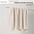 Bianca Sofala Chenille Throw Rug – Cream 130 x 170cm
