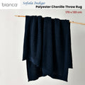 Bianca Sofala Chenille Throw Rug – Indigo 130 x 170cm
