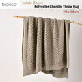 Bianca Sofala Chenille Throw Rug – Taupe 130 x 170cm