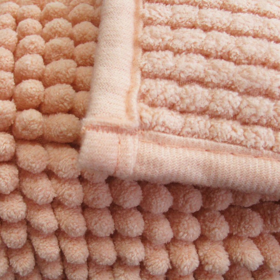 Chenille Toggle Bath Mat 50 x 80cm Charcoal - Ultra Absorbent, Fast Drying - SuperSaverAU - view 1