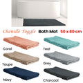 Chenille Toggle Bath Mat 50 x 80cm Teal - Ultra Absorbent, Fast Drying - SuperSaverAU - view 2