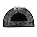 Newton Half Moon Floor Mat 50 x 80cm - Black, Non-Skip Rubber Backing - SuperSaverAU - view 1