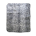 375gsm Animal Print Faux Mink Blanket Queen 200x240 cm - Snow Leopard Design - SuperSaverAU - view 1