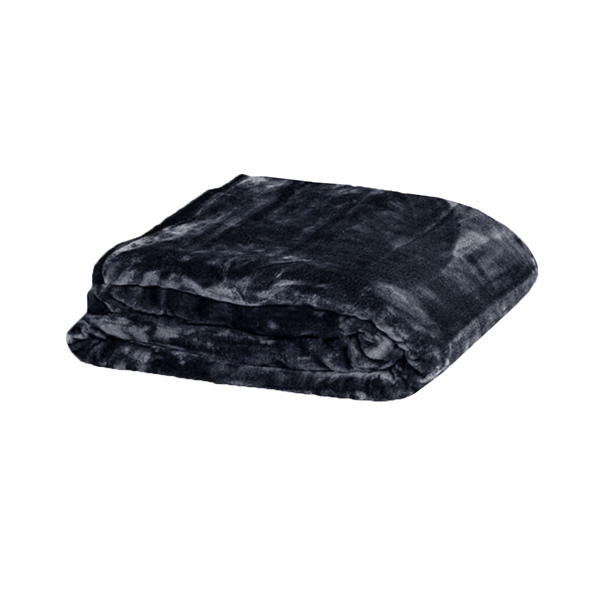 375gsm Solid Faux Mink Blanket Queen 200x240 cm Charcoal - Warm & Comfortable - SuperSaverAU - view 1