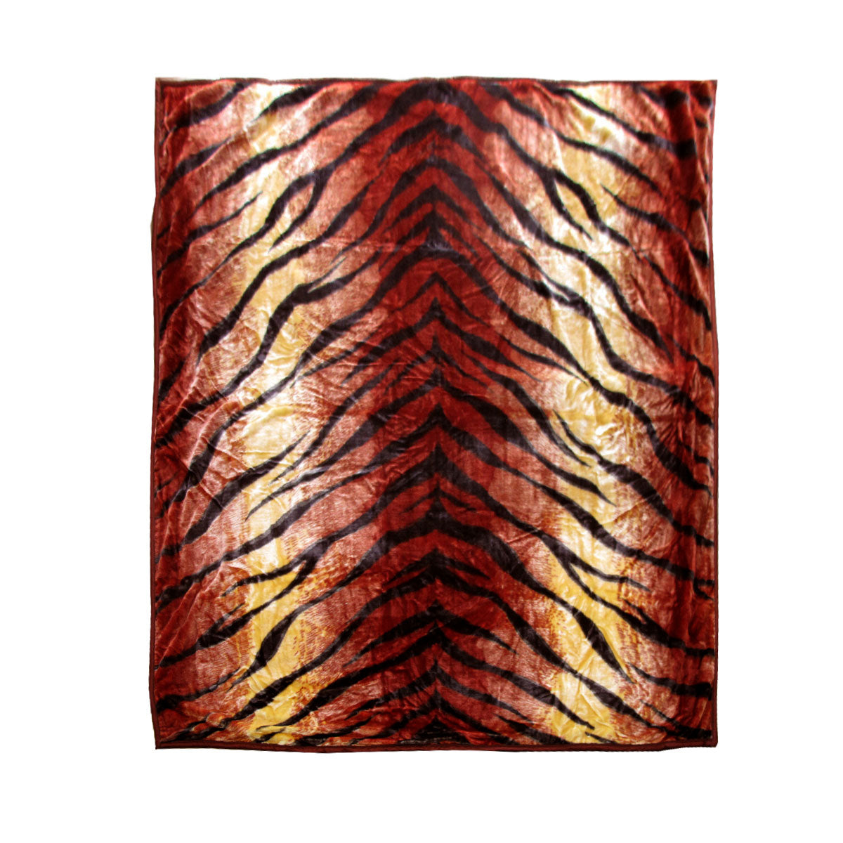 675gsm 2 Ply Animal Print Faux Mink Blanket Queen 200x240 cm Tiger Design - SuperSaverAU - view 1