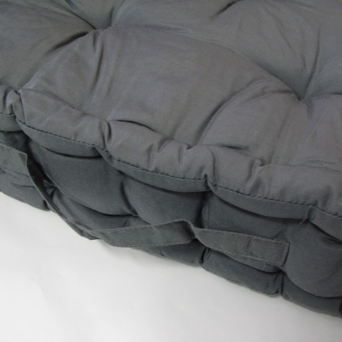 1 Pc Floor Box Cushion Pad 40 x 40 + 8 cm Grey - Soft Polyester, Easy Care - SuperSaverAU - view 2