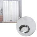 Solid Colour Sheer Eyelet Curtains 137 x 213 cm - White, Easy to Hang - SuperSaverAU - view 1