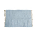 Large Chindi Cotton Handmade Floor Mat with Tassels 90 x 150 cm - Sky - SuperSaverAU - view 1