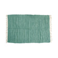 Large Chindi Cotton Handmade Floor Mat with Tassels 90 x 150 cm - Teal - SuperSaverAU - view 1