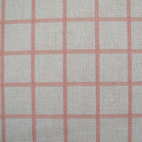 Cotton Grid Checks Oblong Table Cloth Coral 130 x 180cm - Checkered Design - SuperSaverAU - view 1