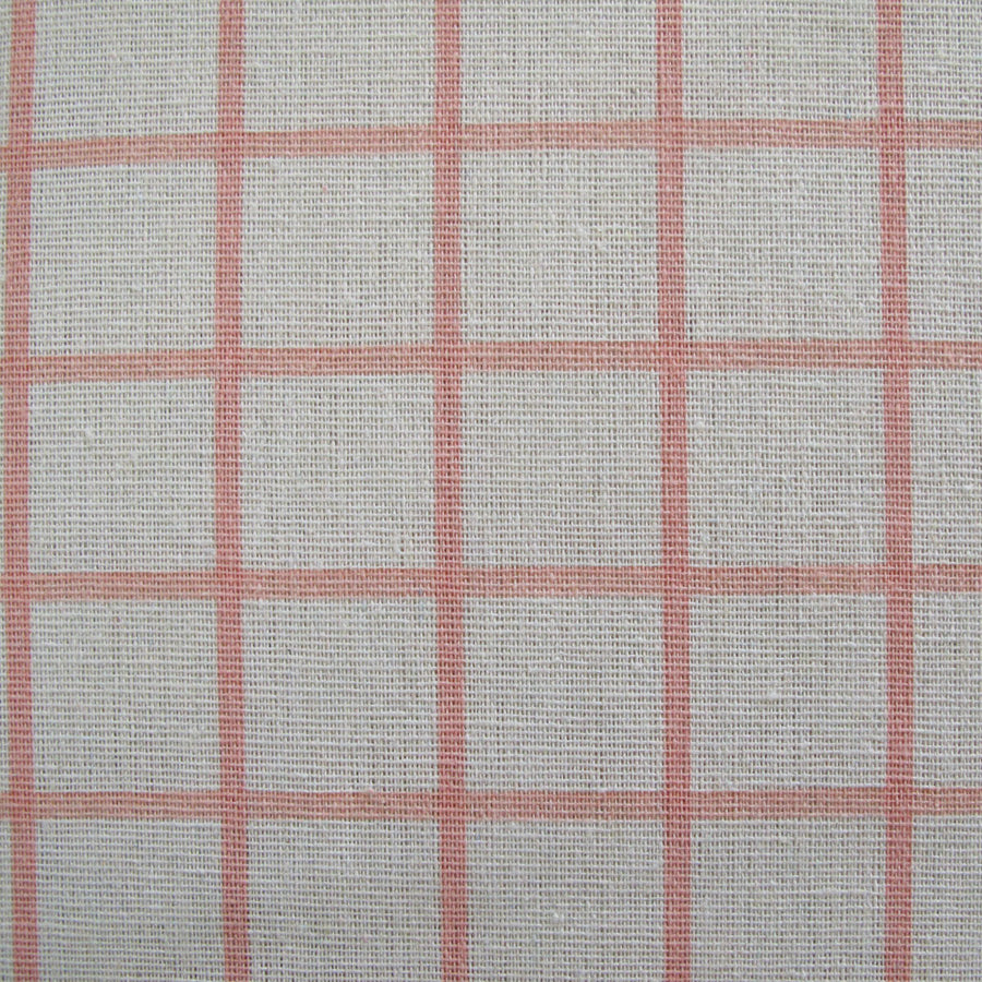 Cotton Grid Checks Oblong Table Cloth Coral 130 x 180cm - Checkered Design - SuperSaverAU - view 1