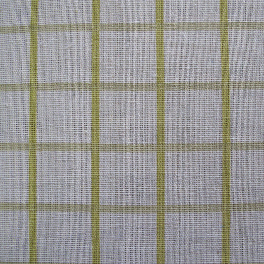 Cotton Grid Checks Oblong Table Cloth Yellow 130 x 180 cm - Checkered Design
