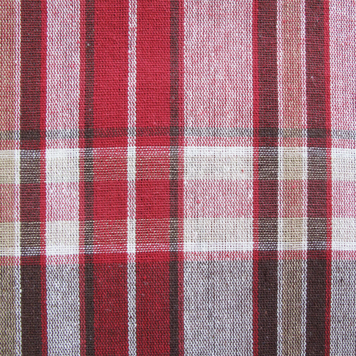 Cotton Plaid Checks Oblong Table Cloth Red 150 x 230 cm - Stylish Checkered Design