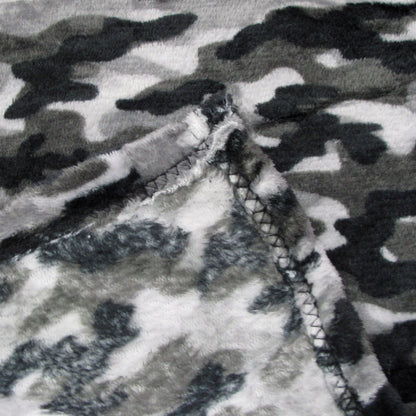 Boys Cool Ultra Soft Coral Fleece Throw 127 x 152cm Army Camouflage
