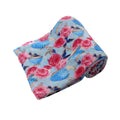 Fashion Printed Ultra Soft Coral Fleece Throw 127 x 152cm - Tea Garden - SuperSaverAU - view 1