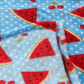 Girls Cute Ultra Soft Coral Fleece Throw 127 x 152cm Watermelon & Cherries - SuperSaverAU - view 2