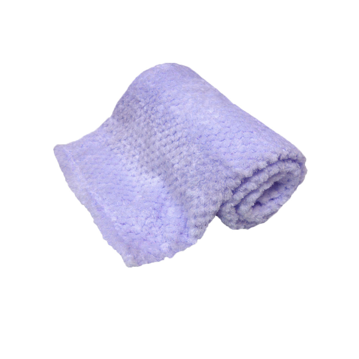 180GSM Soft Popcorn Coral Fleece Throw Rug 127 x 152cm - Lilac, Solid Colour Design - SuperSaverAU - view 1