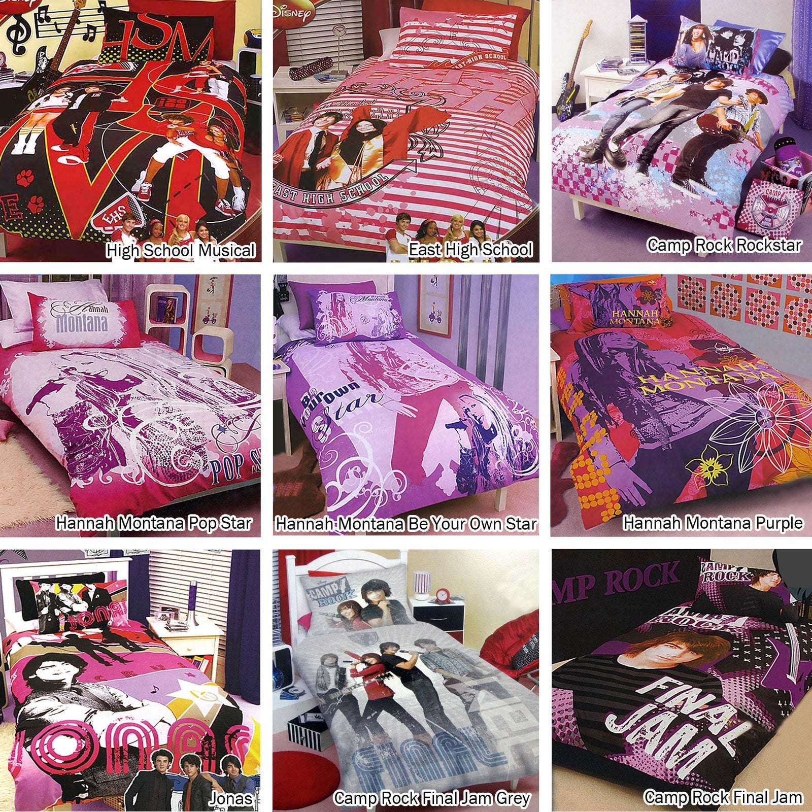Disney Camp Rock Final Jam Grey Quilt Cover Set Single - Polyester Cotton Blend - SuperSaverAU - view 1