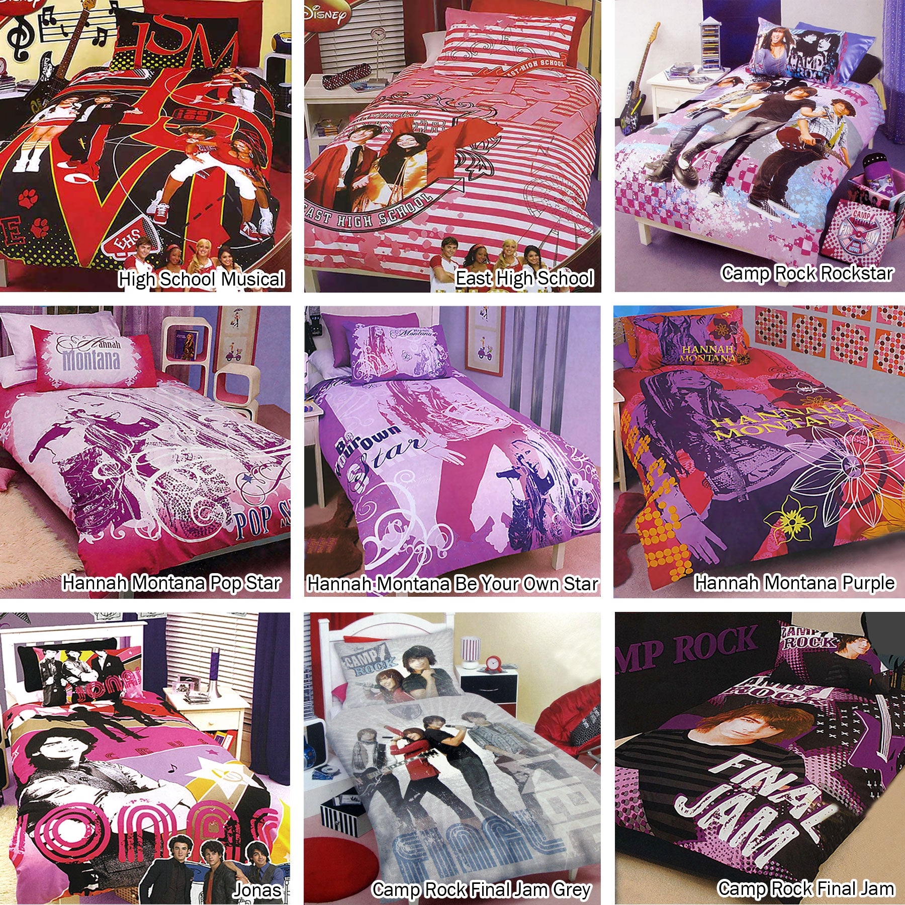 Disney Camp Rock Final Jam Grey Quilt Cover Set Single - Polyester Cotton Blend - SuperSaverAU - view 1