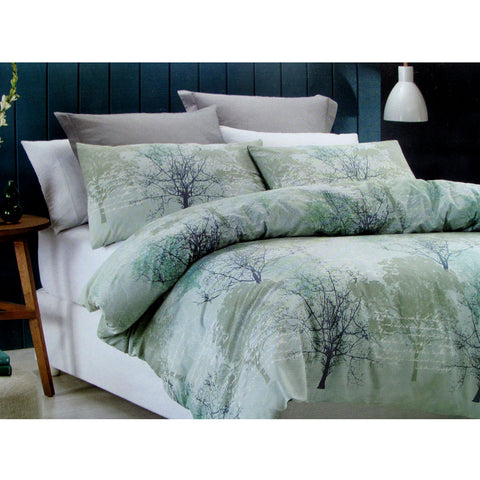 Belmondo Sherbrooke Forest Quilt Cover Set Queen - Trees Print Design, Easy Care - SuperSaverAU - view 1