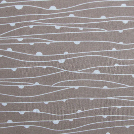 Weaves Coffee Easy Care Quilt Cover Set Single - Weaves Print Design, Polyester