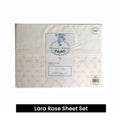 Belmondo Shabby Chic 225TC Lara Rose Sheet Set Single - Floral Print, Lace Trim - SuperSaverAU - view 2