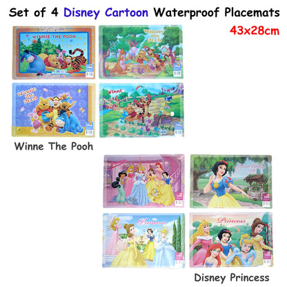 Disney Waterproof Placemats Set of 4, 43 x 28 cm, Winnie the Pooh Design