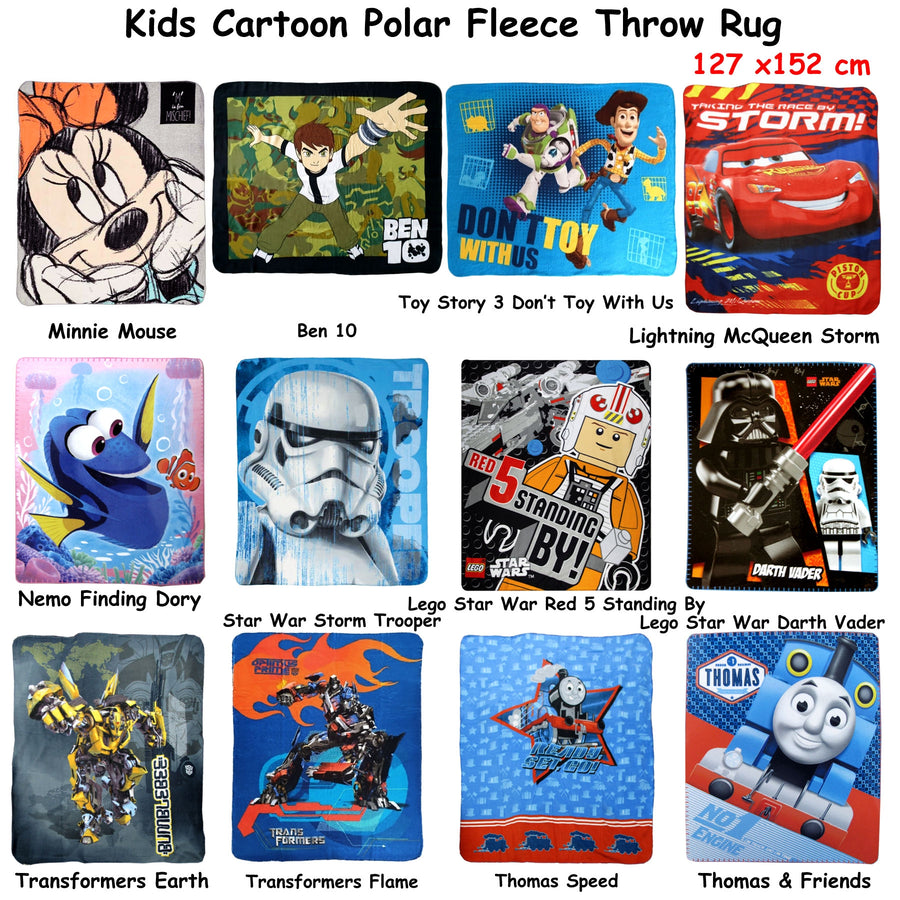 Lego Star War Red 5 Standing By Throw Rug 127 x 152 cm - Cartoon Print - SuperSaverAU - view 1