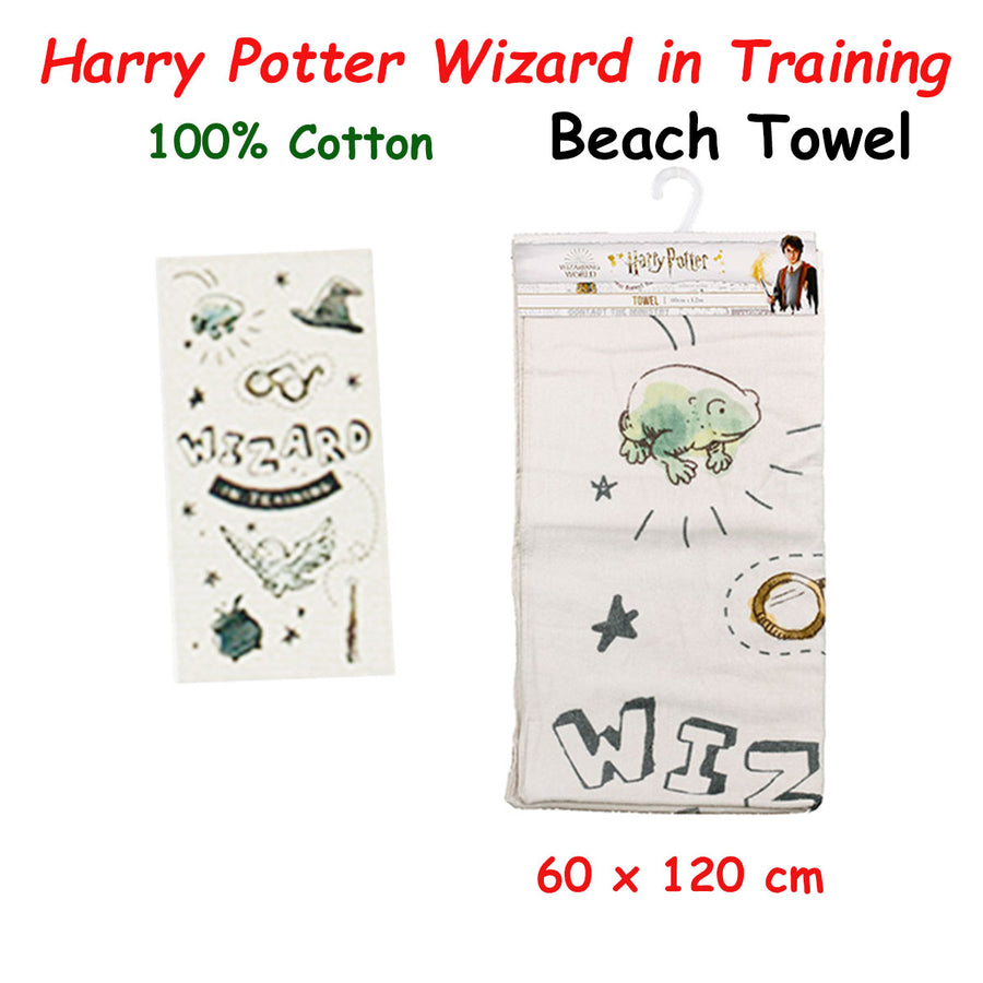 Caprice Harry Potter Wizard in Training Cotton Beach Towel 60 x 120 cm - SuperSaverAU - view 1