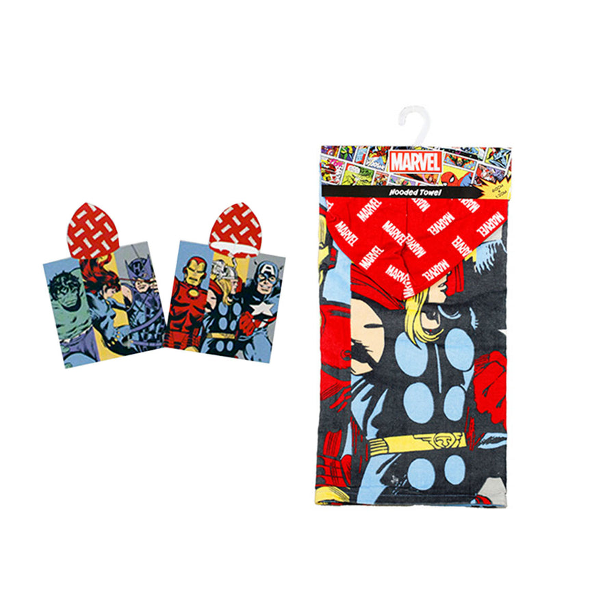 Caprice Marvel Revengers Hooded Towel 60 x 120 cm - Superheroes Print Design - SuperSaverAU - view 1